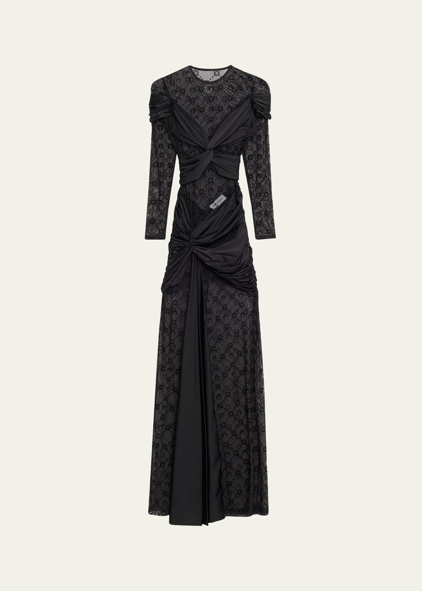 draped jersey knotted dress