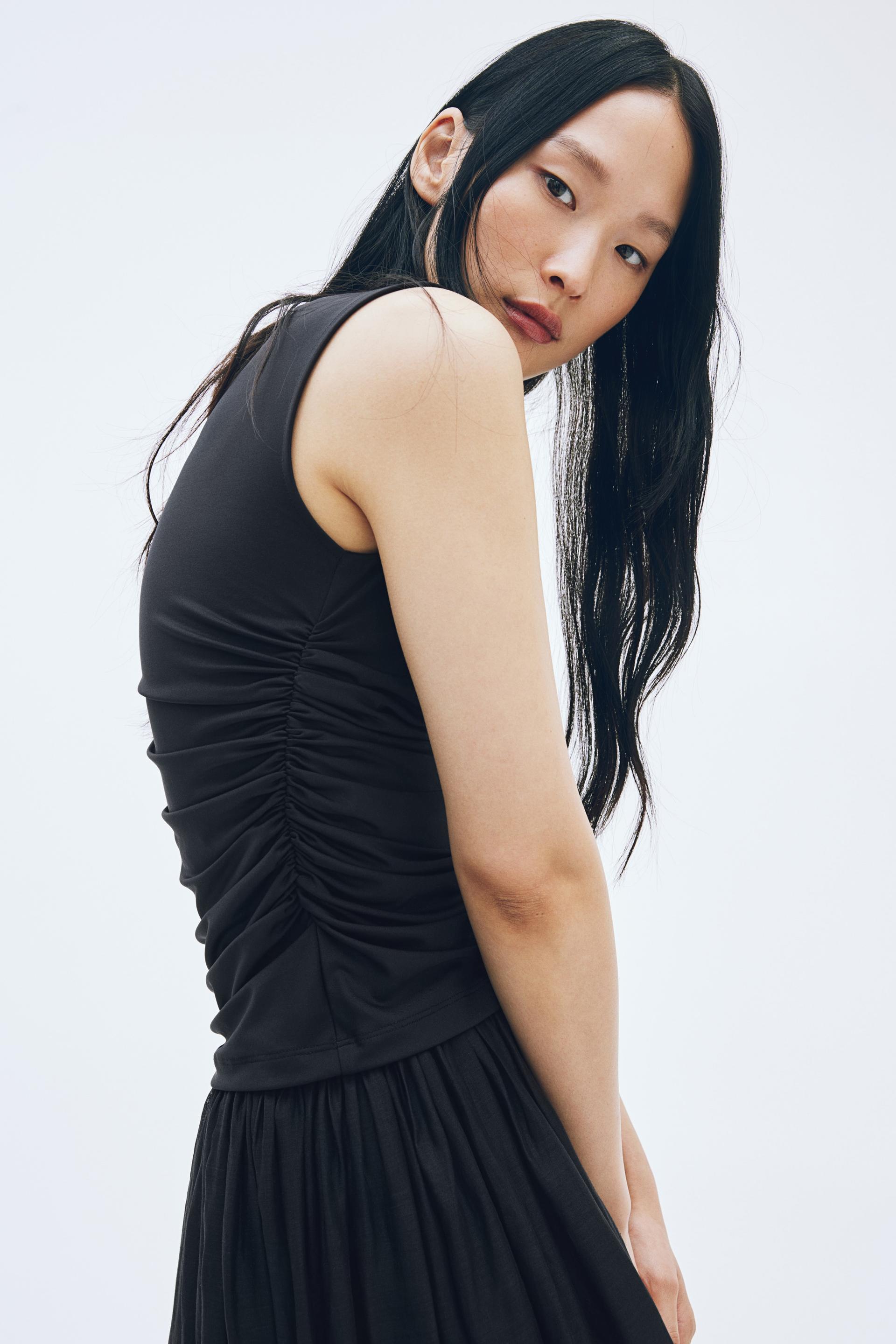 draped jersey top