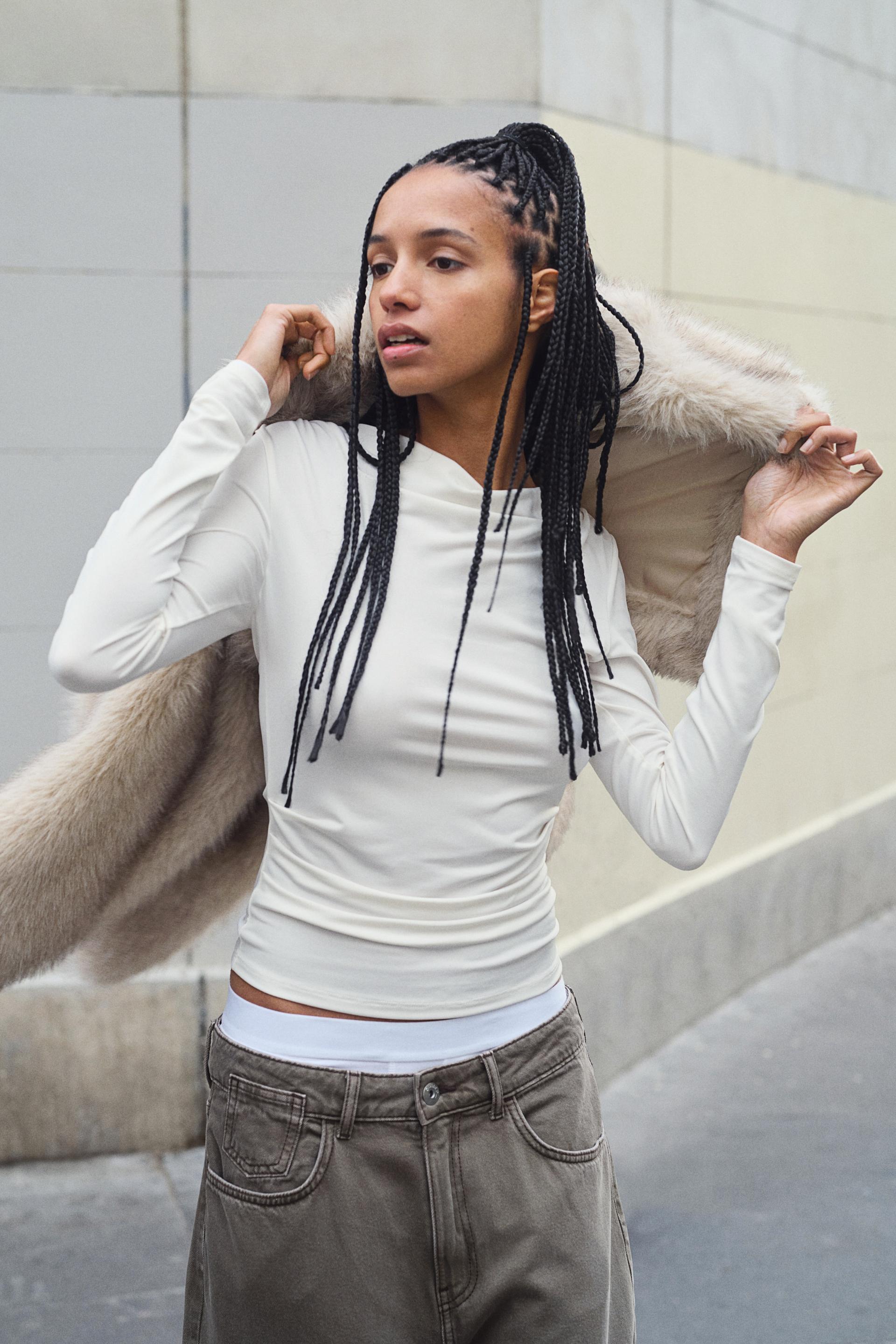 draped jersey top