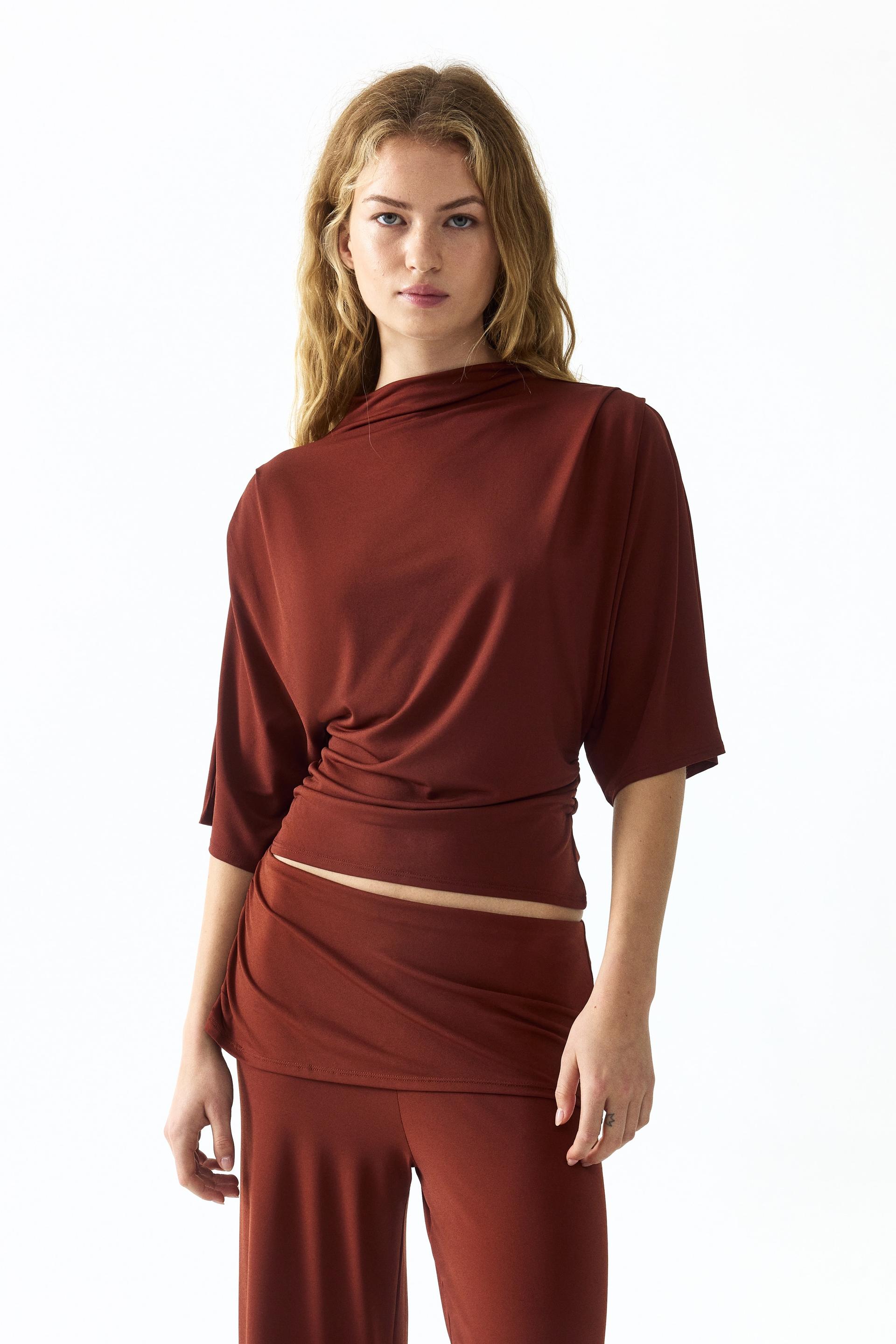 draped jersey top