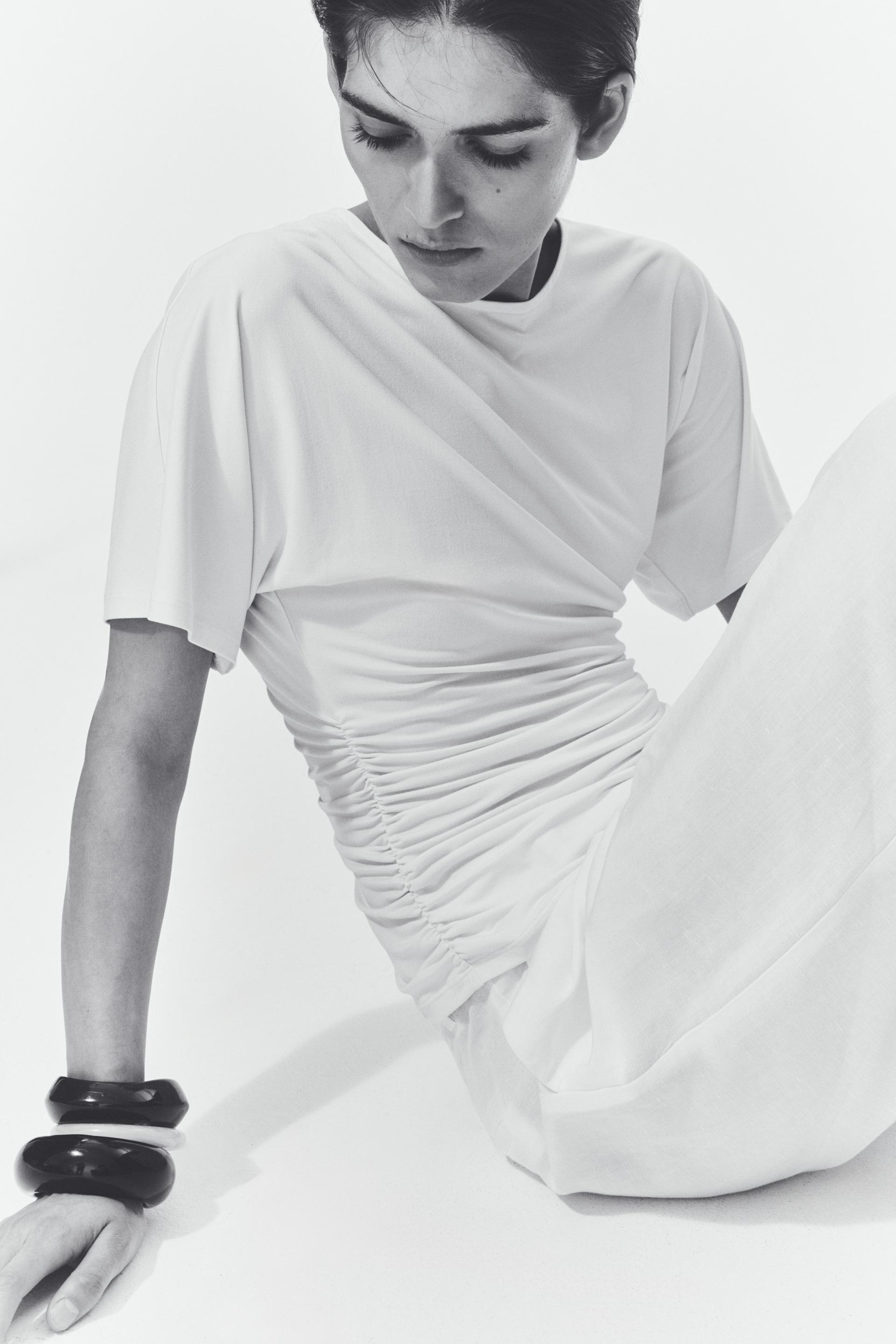 draped jersey top