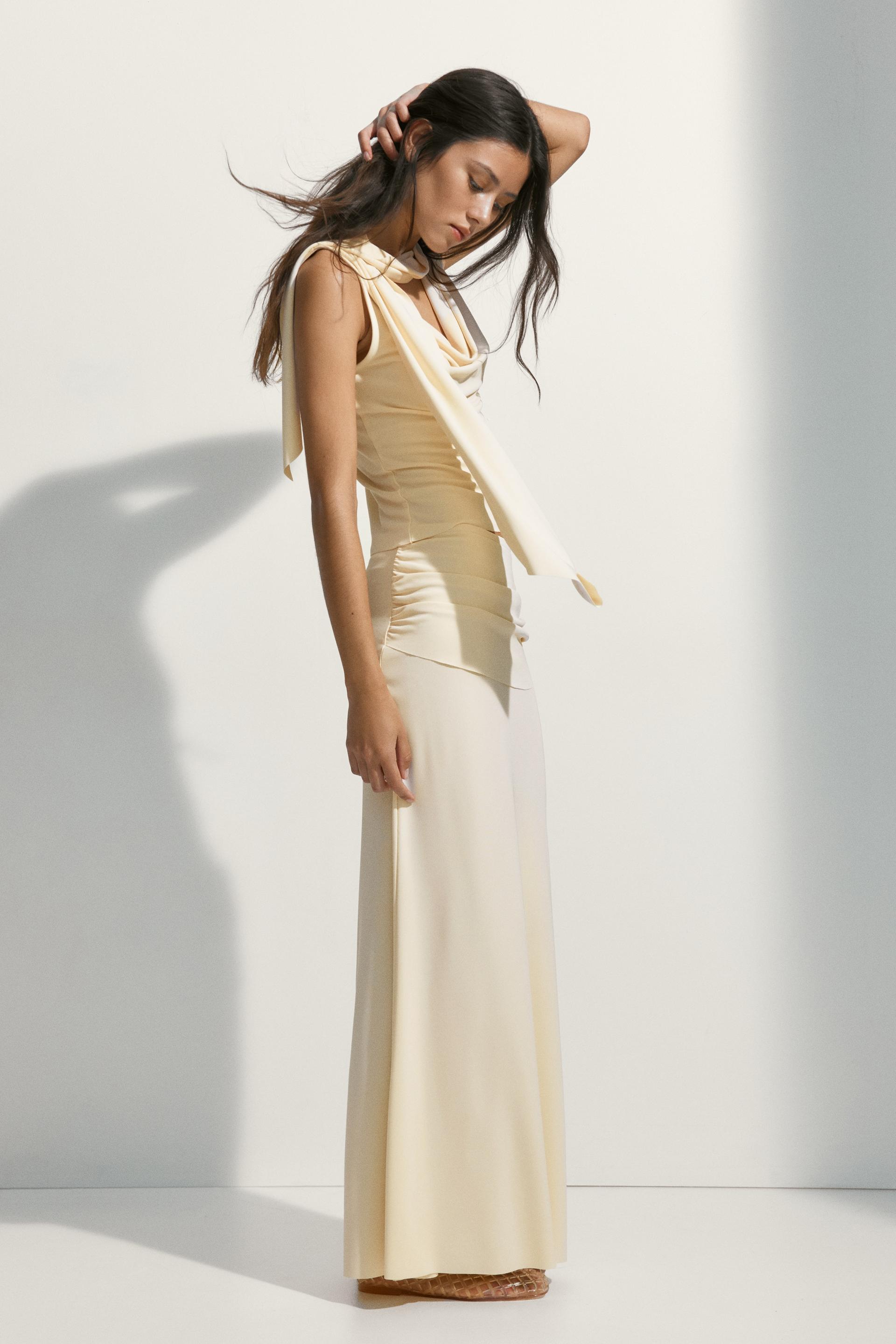 draped maxi skirt