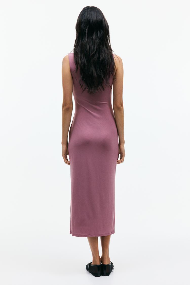 draped midi dress