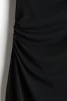 draped midi dress
