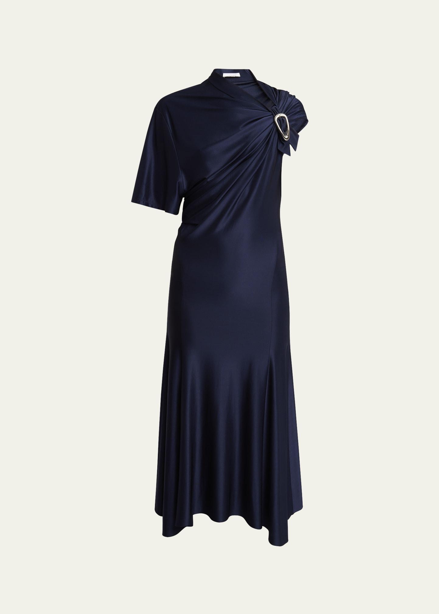draped midi dress