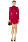 draped mini dress