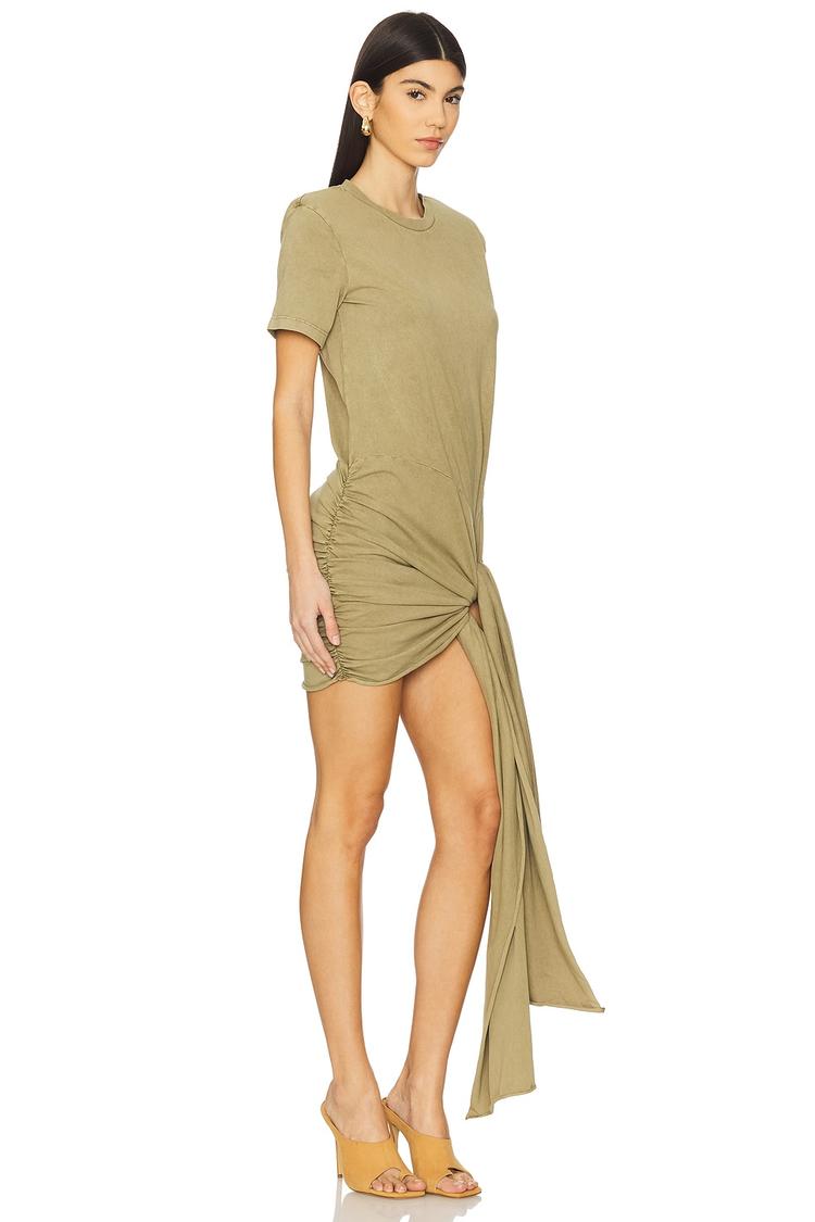 draped mini dress