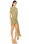 draped mini dress