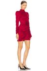 draped mini dress