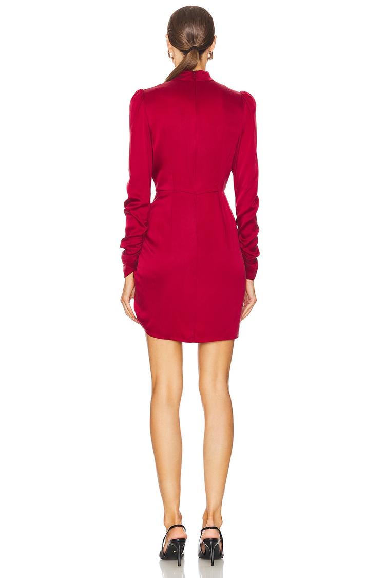 draped mini dress