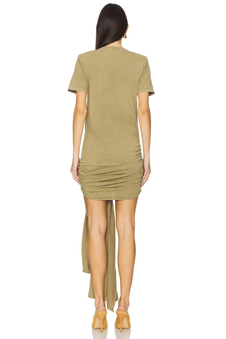 draped mini dress