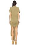 draped mini dress