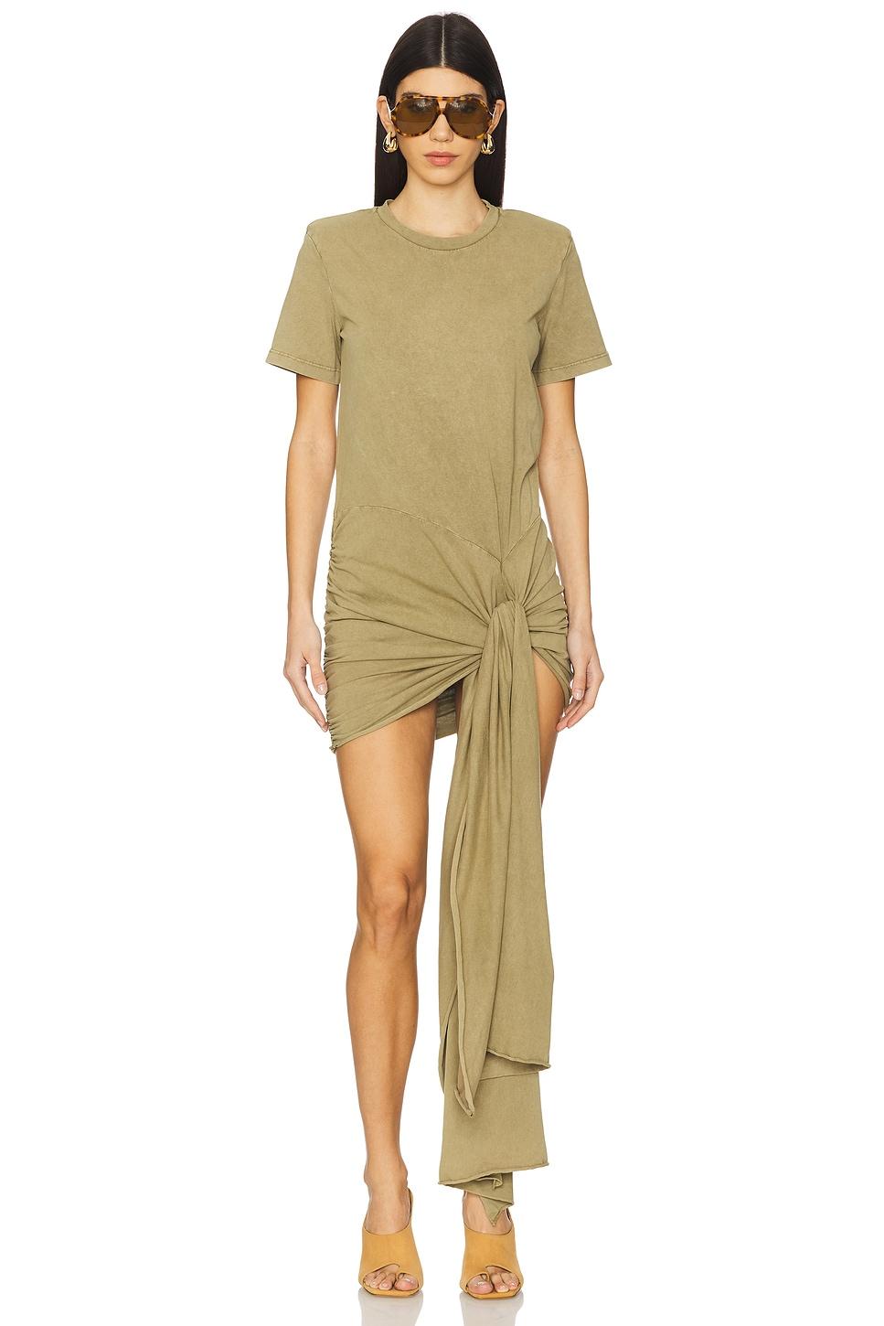 draped mini dress