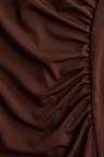 draped mock turtleneck dress