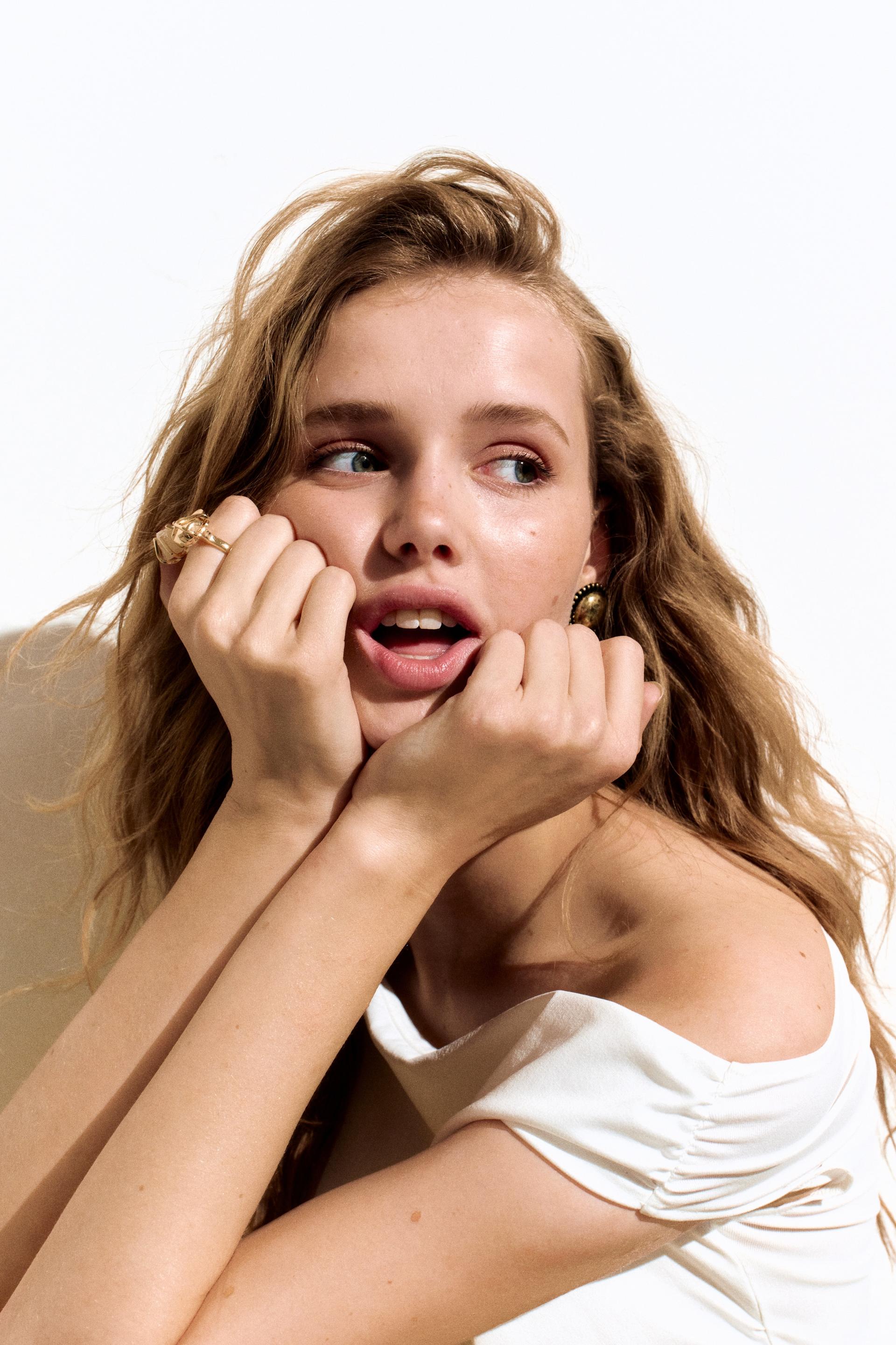 draped off-the-shoulder top