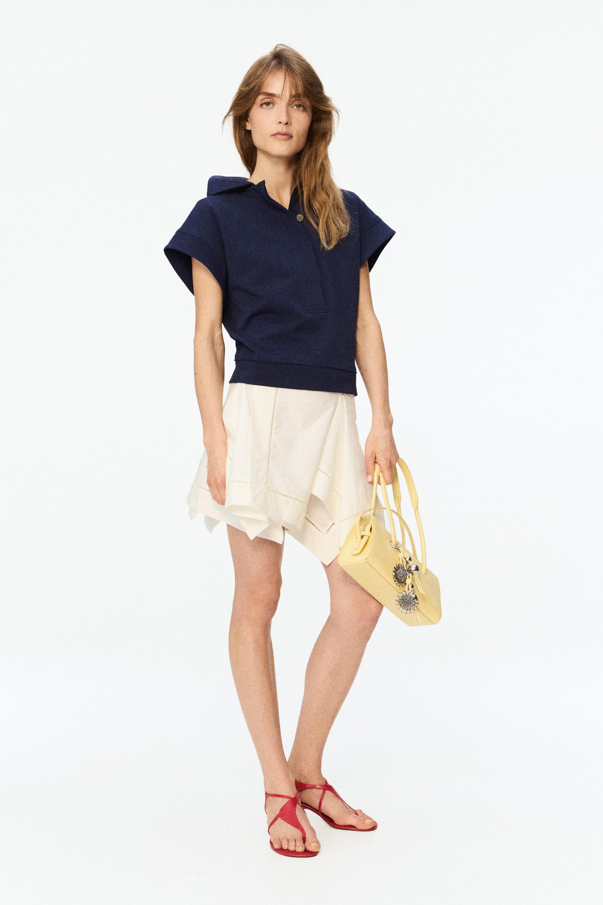 draped-panel wrap skirt