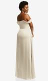 draped pleat off-the-shoulder maxi dress