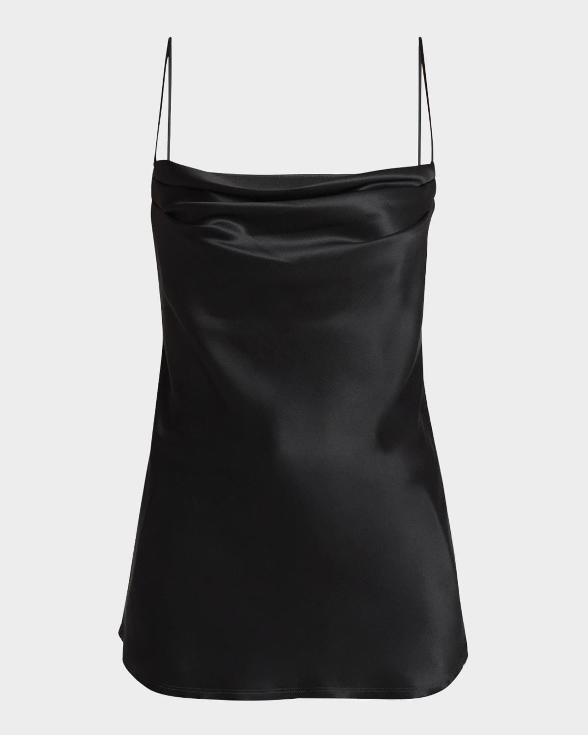 draped satin camisole top