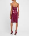 draped sequined sleeveless midi dress