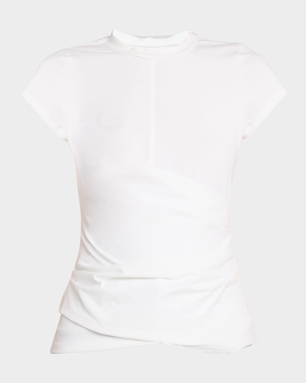 draped short-sleeve tee