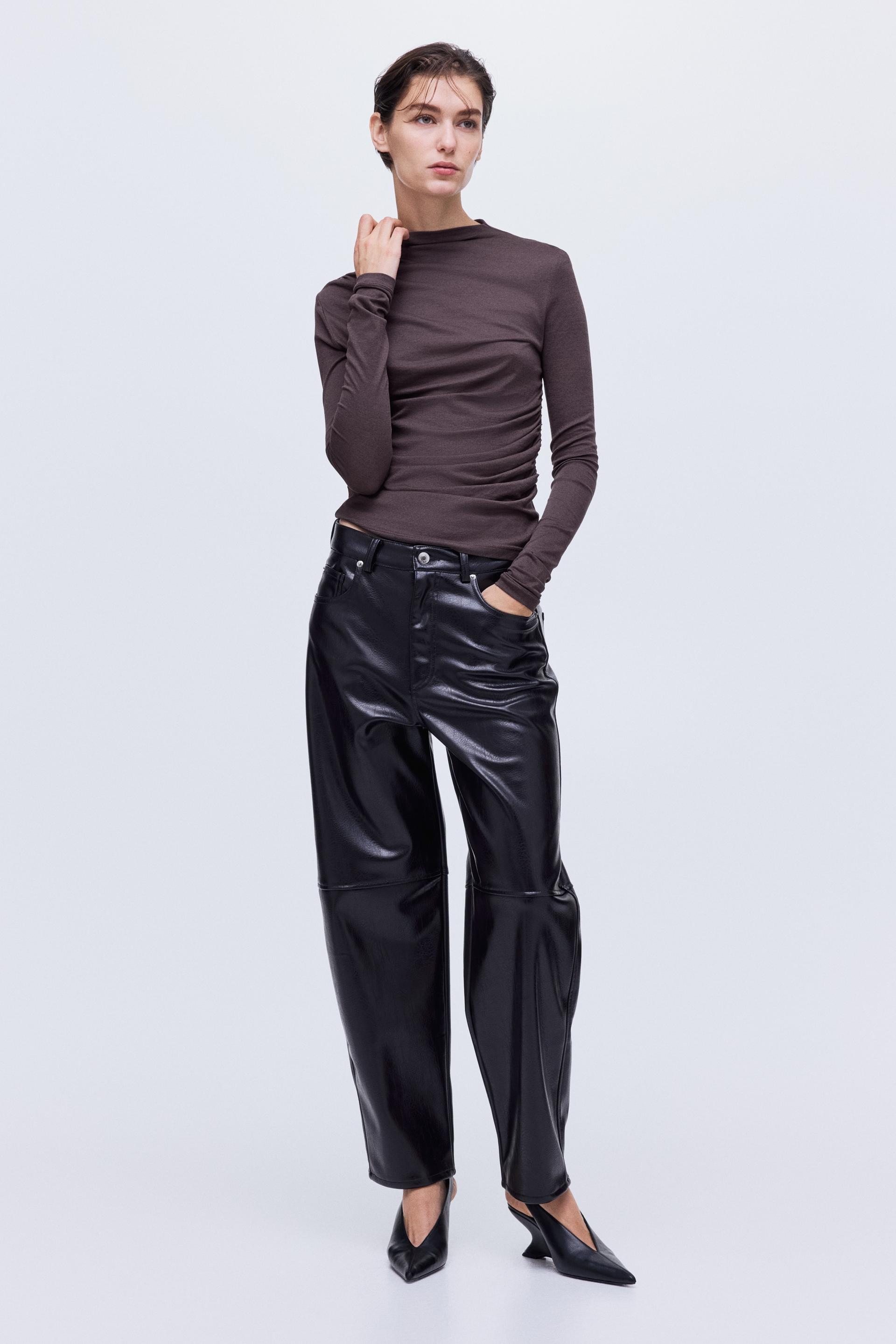 draped silk-blend top