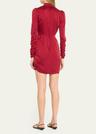 draped silk mini dress