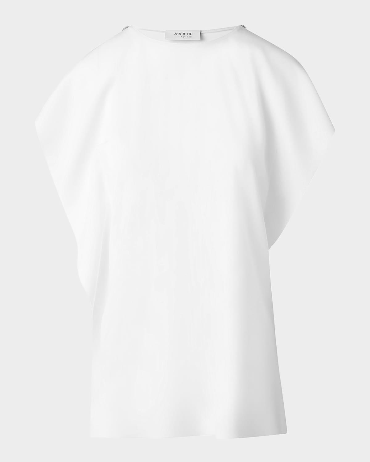 draped sleeveless blouse