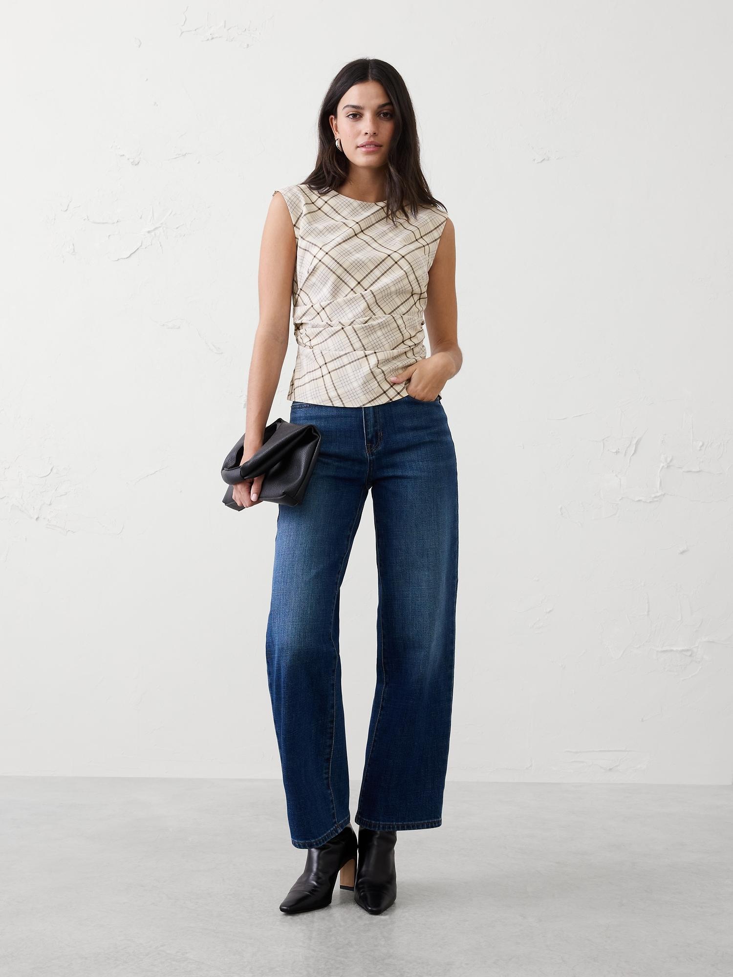 draped-waist top