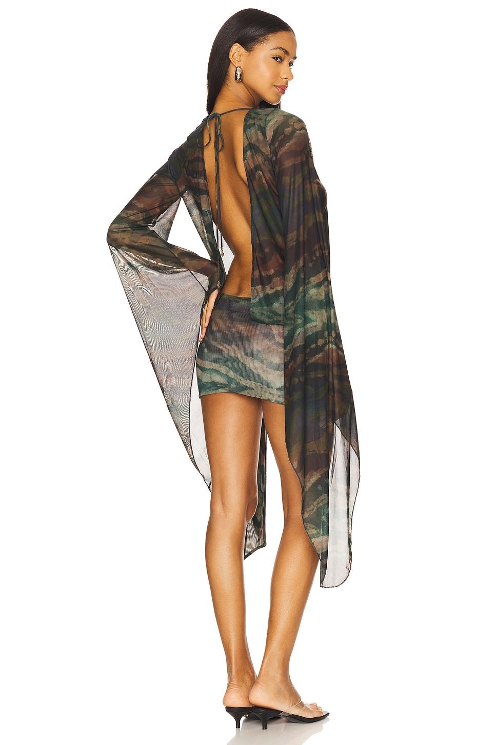 draped xxl sleeve dress