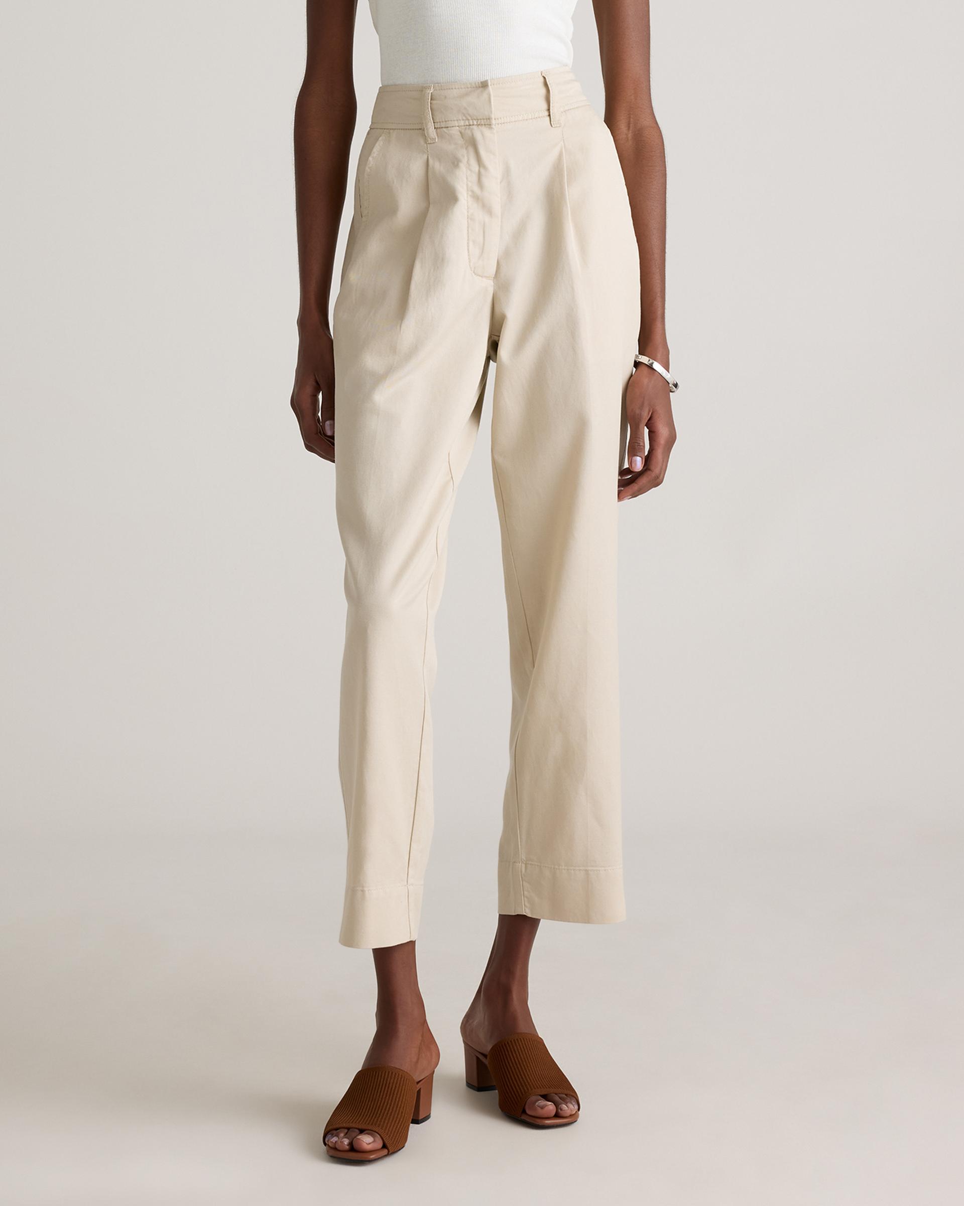 drapey twill tapered trouser
