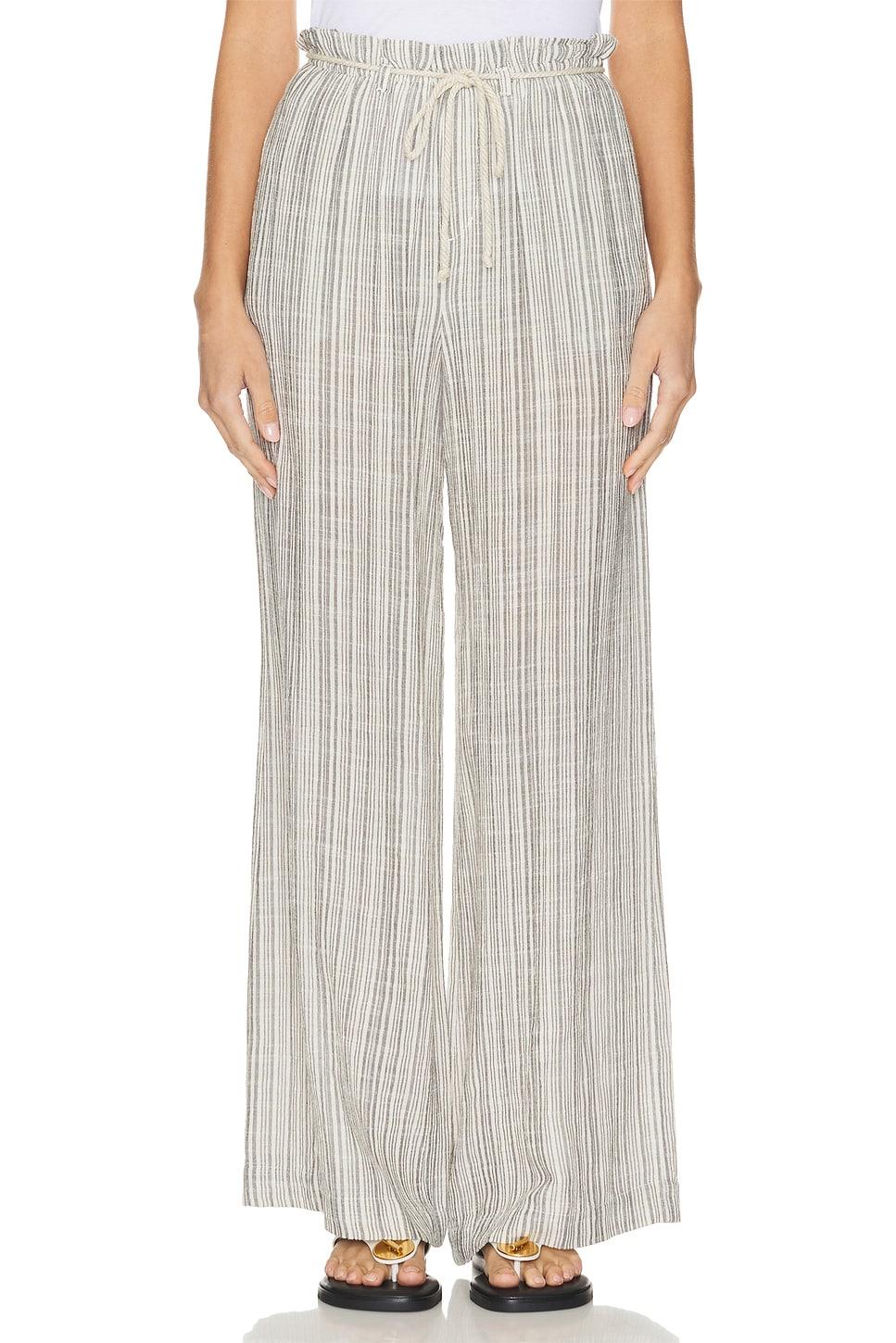 drawcord wide leg pant