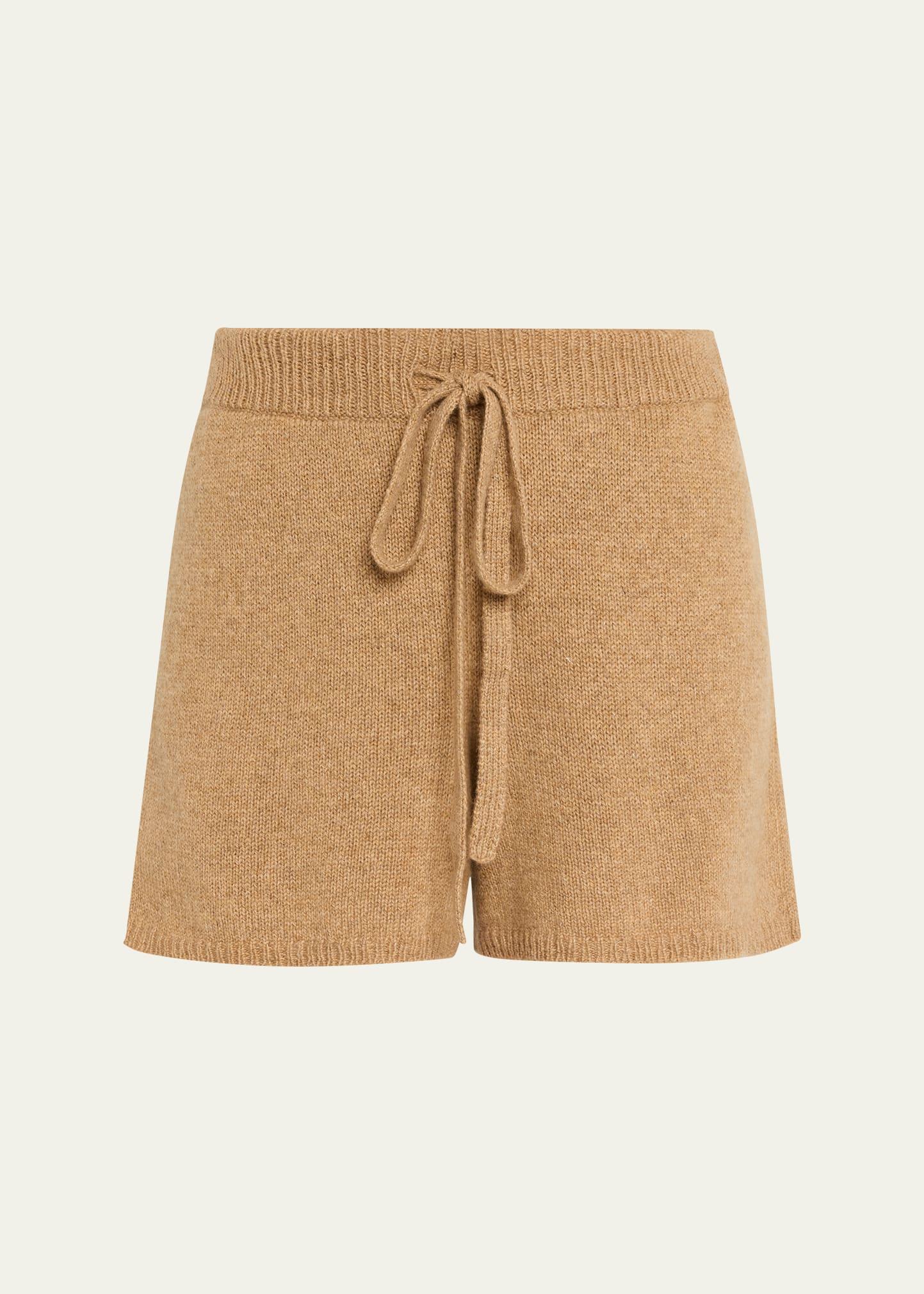drawstring cashmere lounge shorts