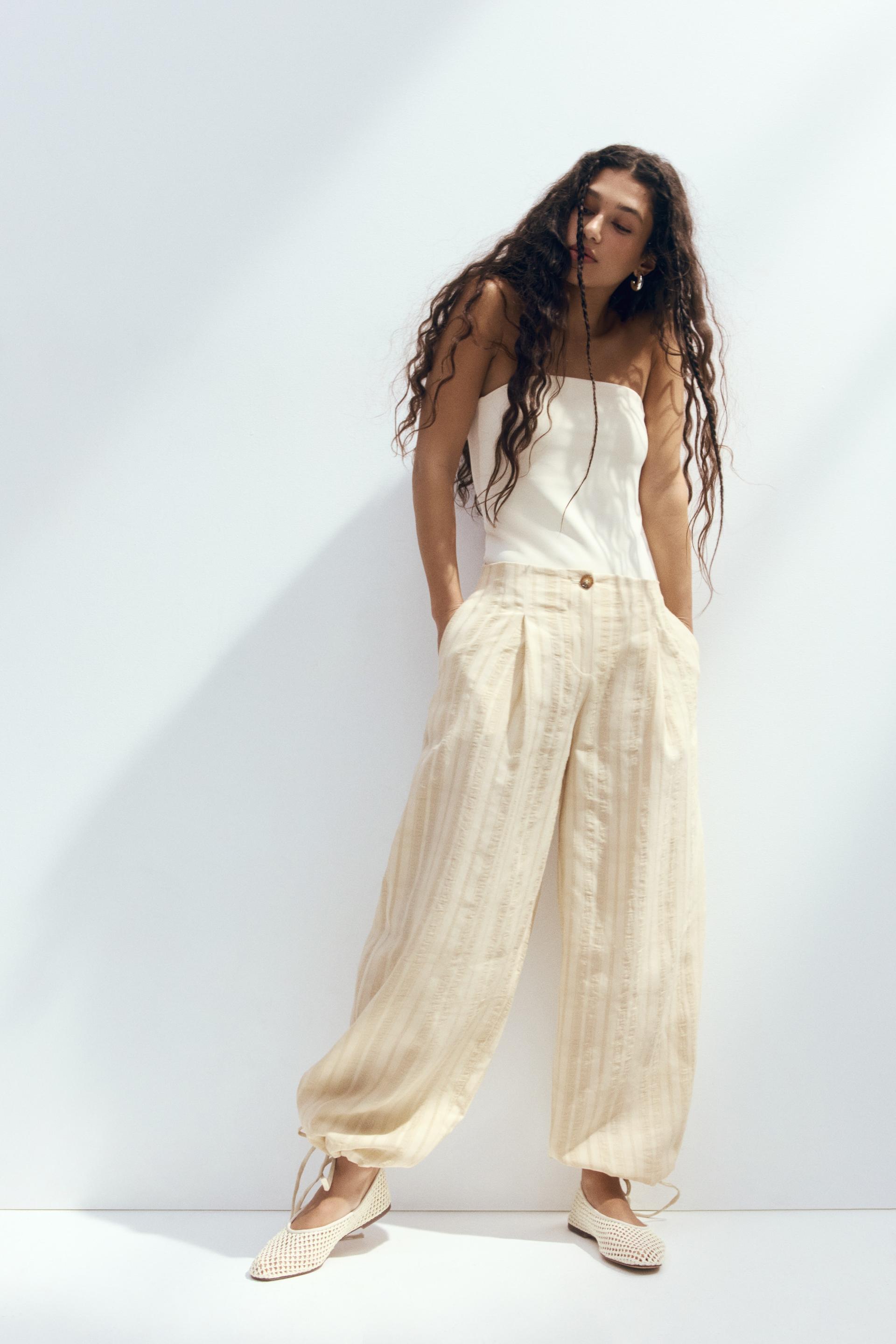 drawstring-detail balloon-leg pants