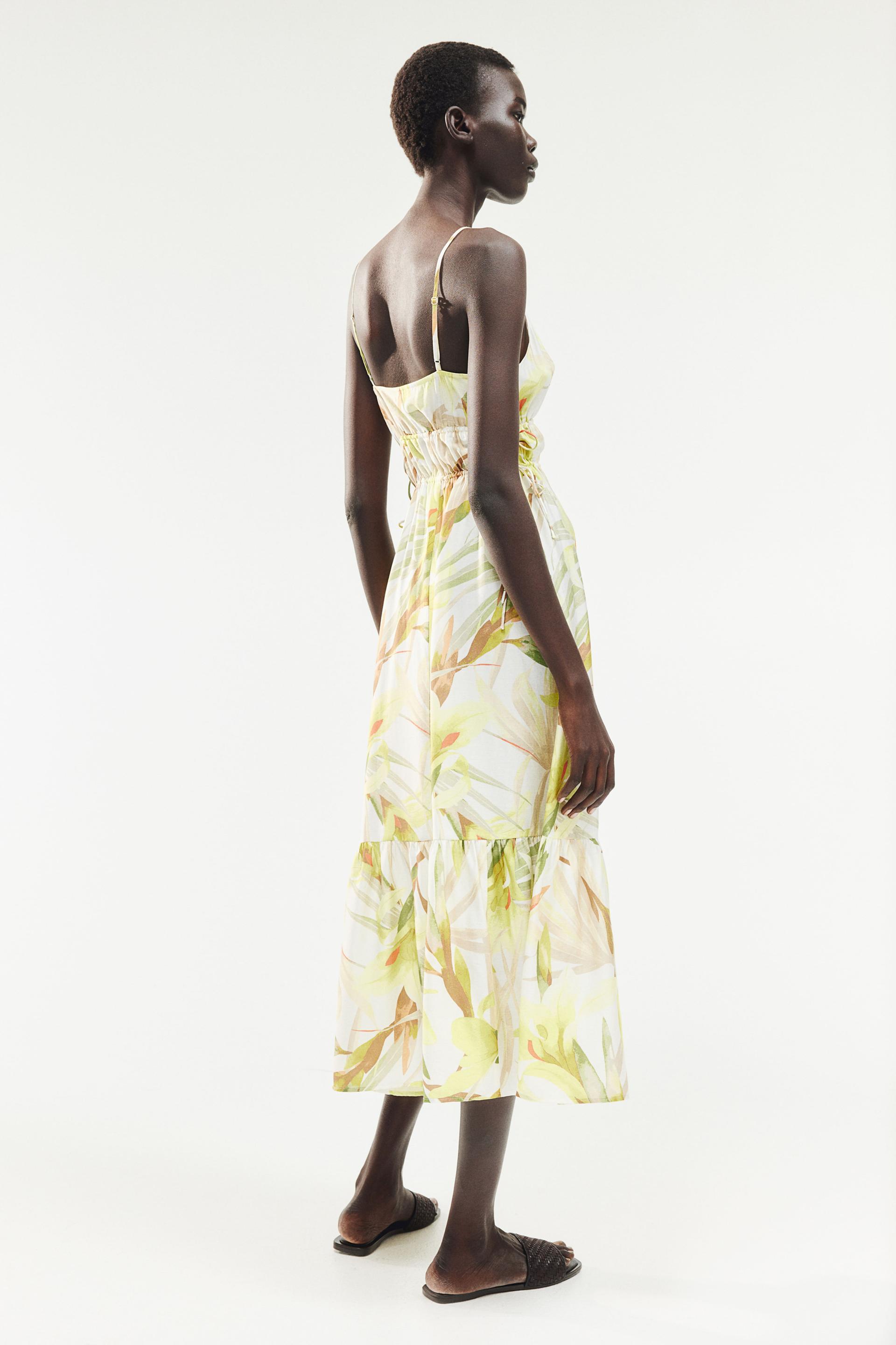 drawstring-detail maxi dress