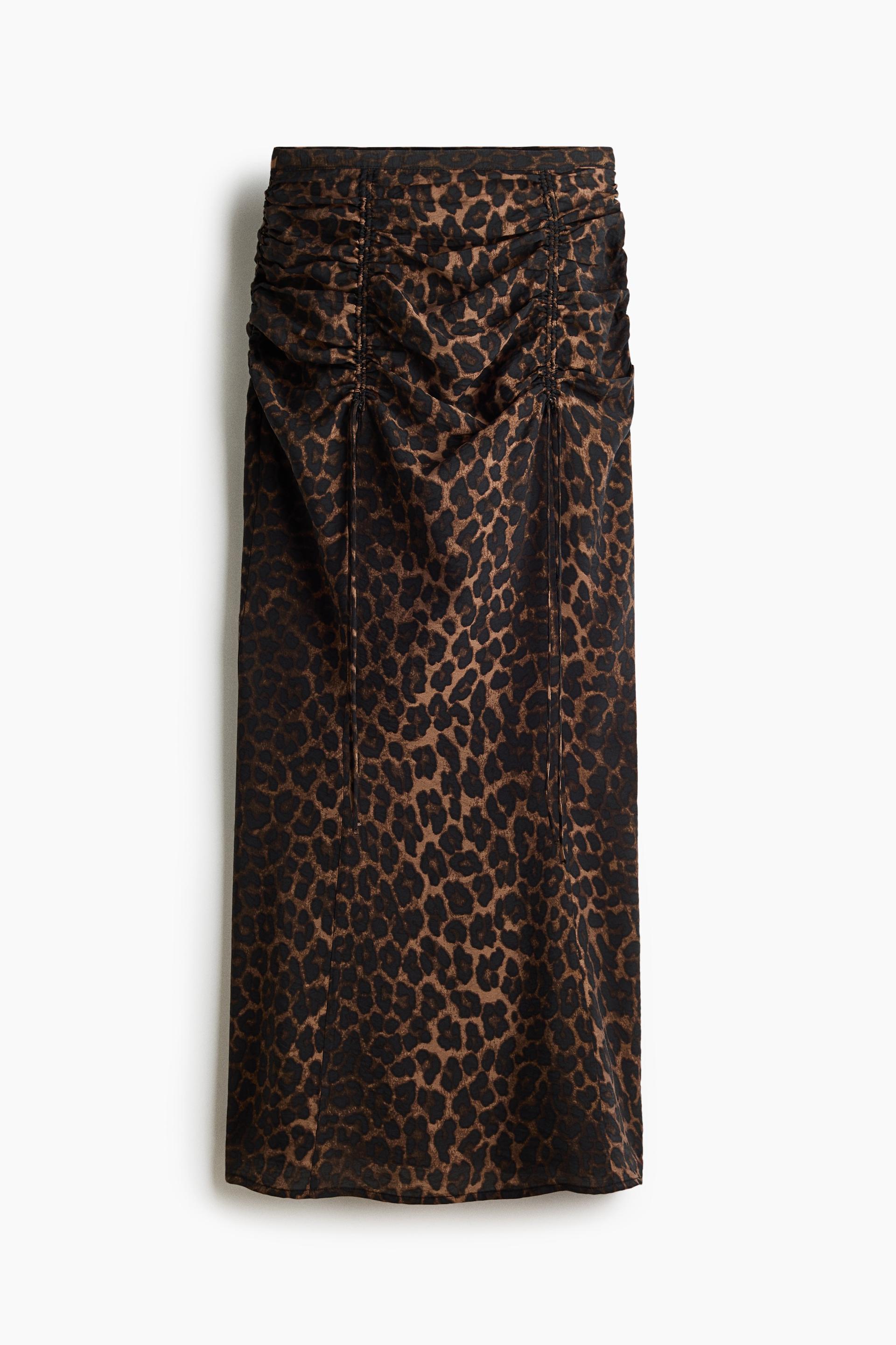 drawstring-detail maxi skirt