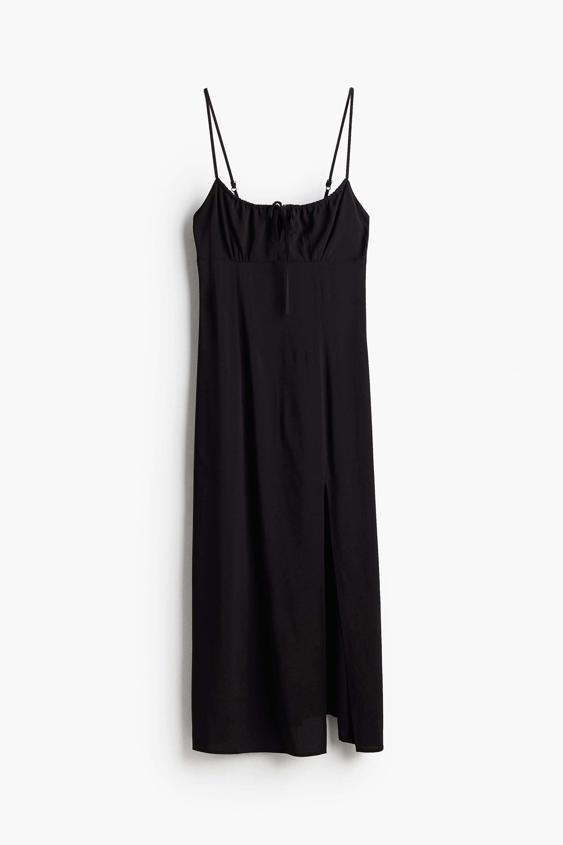 drawstring-detail midi dress