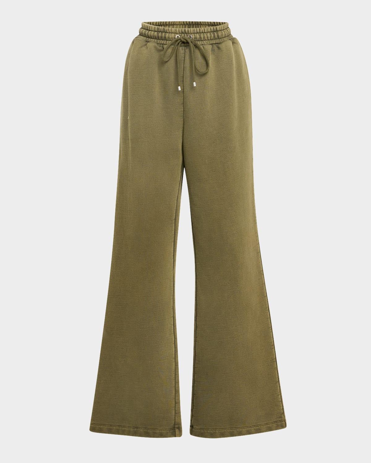 drawstring flare sweatpants