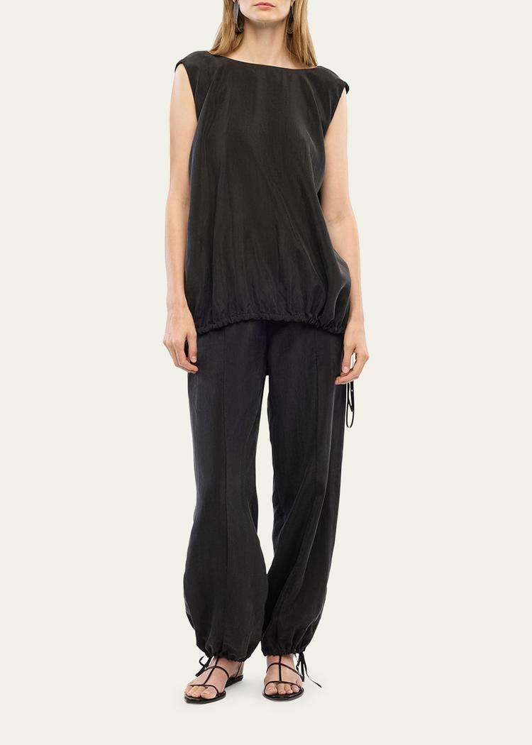drawstring trapeze top