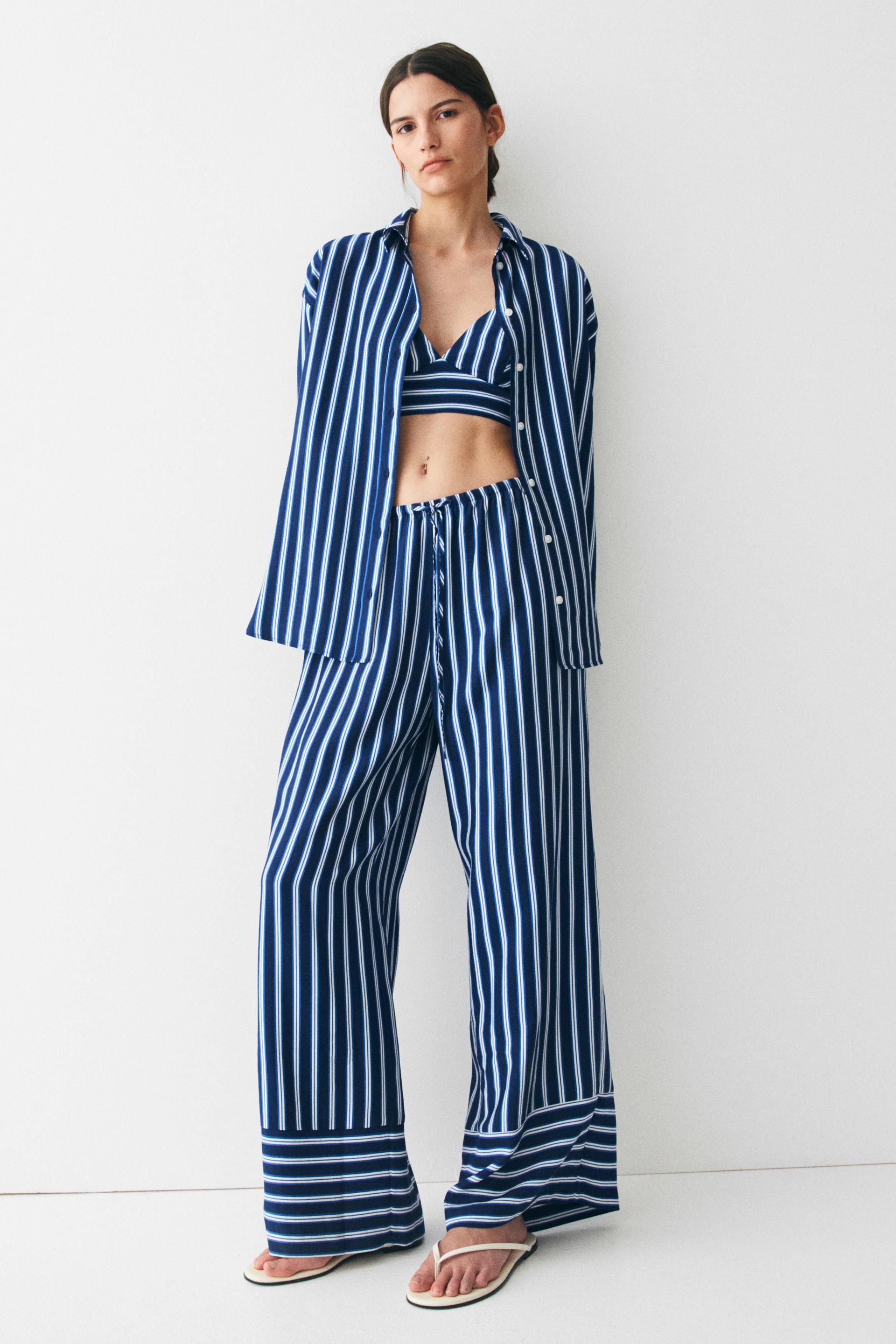 drawstring twill pants