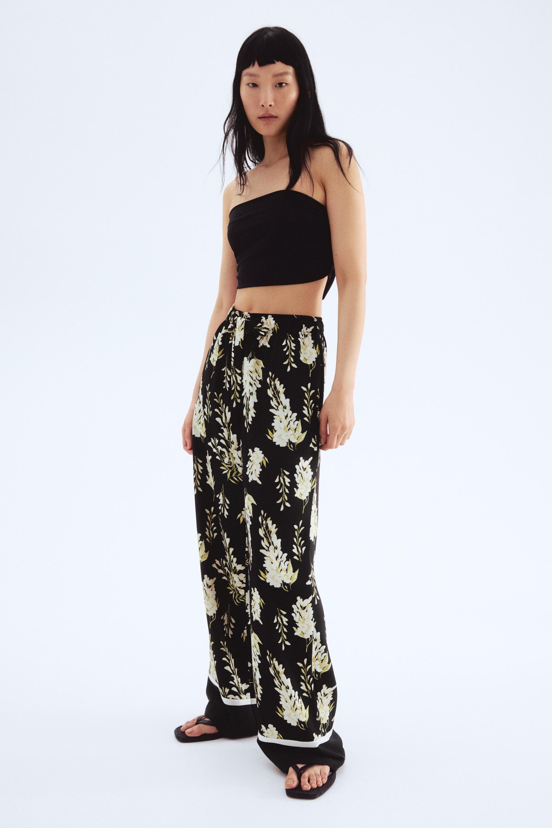 drawstring twill trousers