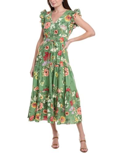 drawstring waist maxi with ruffle slvs