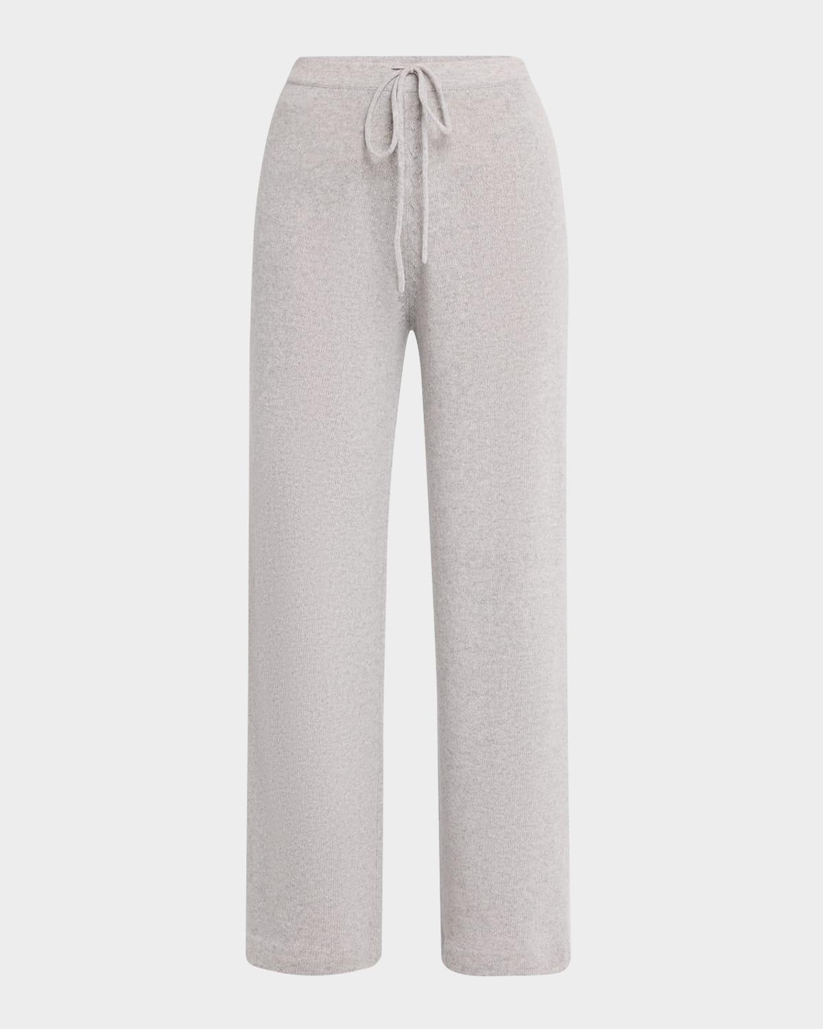 drawstring wool cashmere track pants