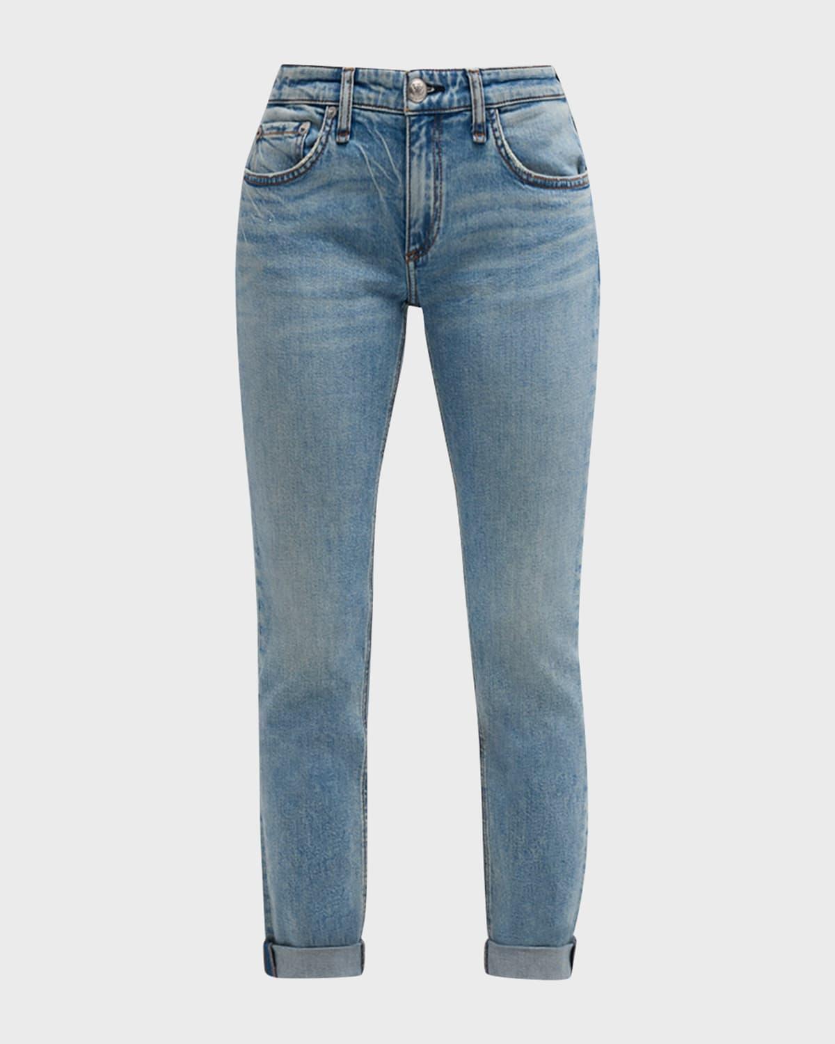 dre low-rise slim boyfriend jeans