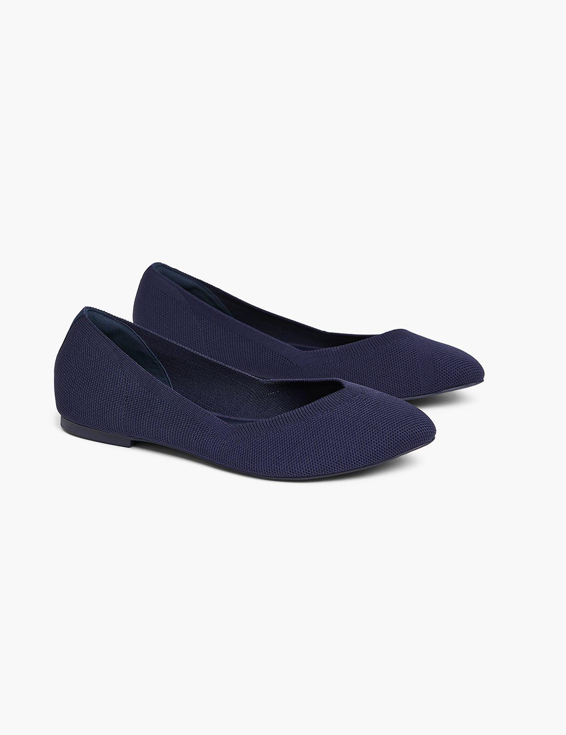 dream cloud pointed toe knit ballet flat