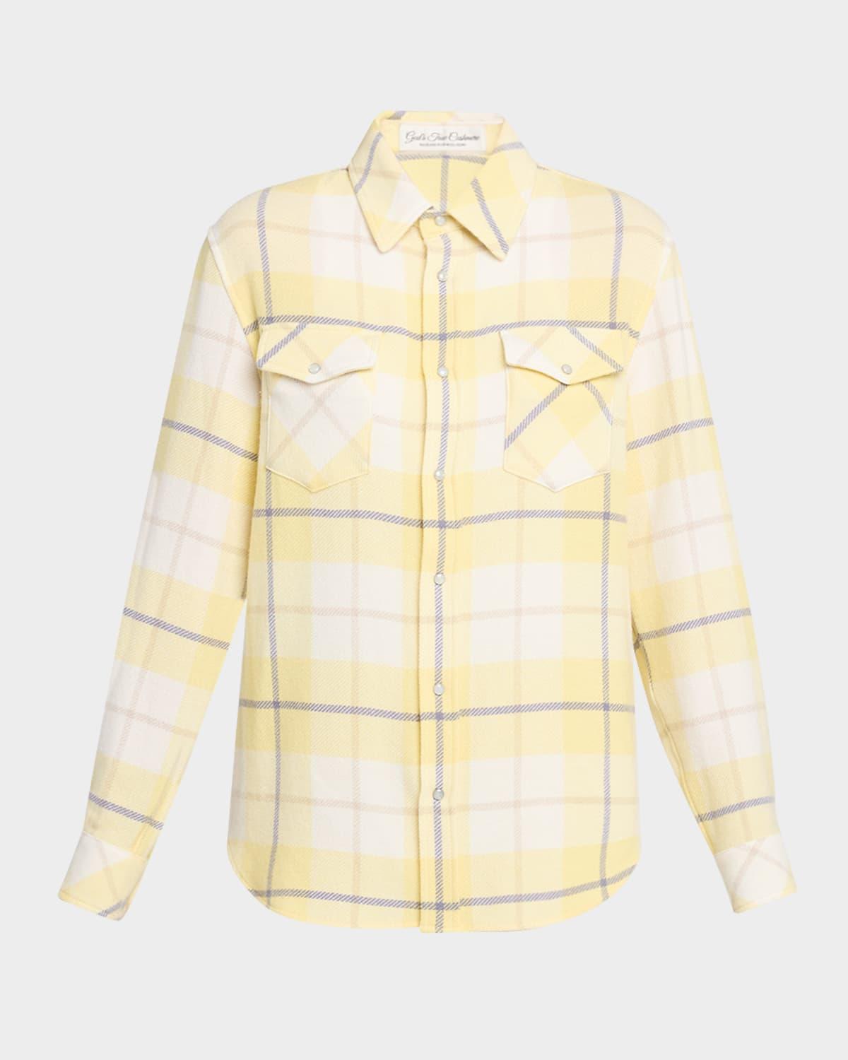 dreamer tartan cashmere flannel shirt