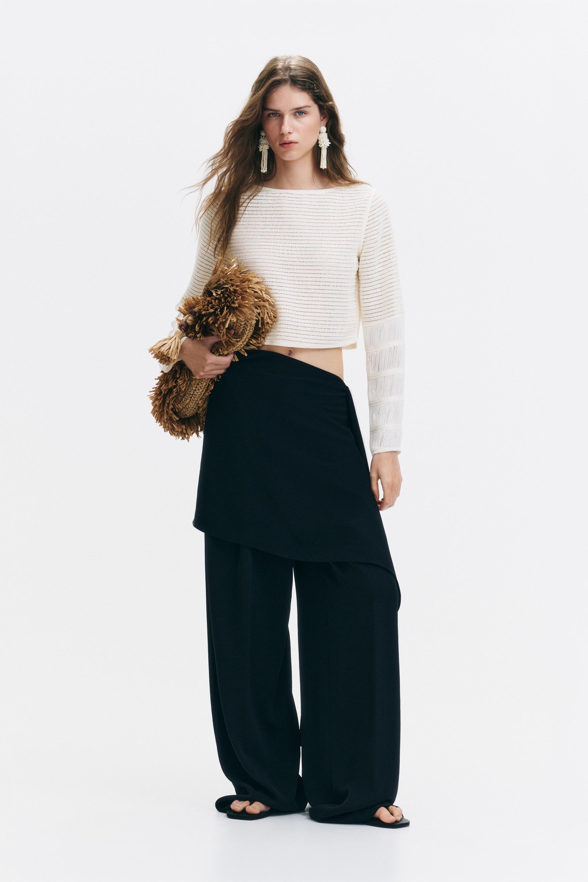 dress pants with layered skirt
