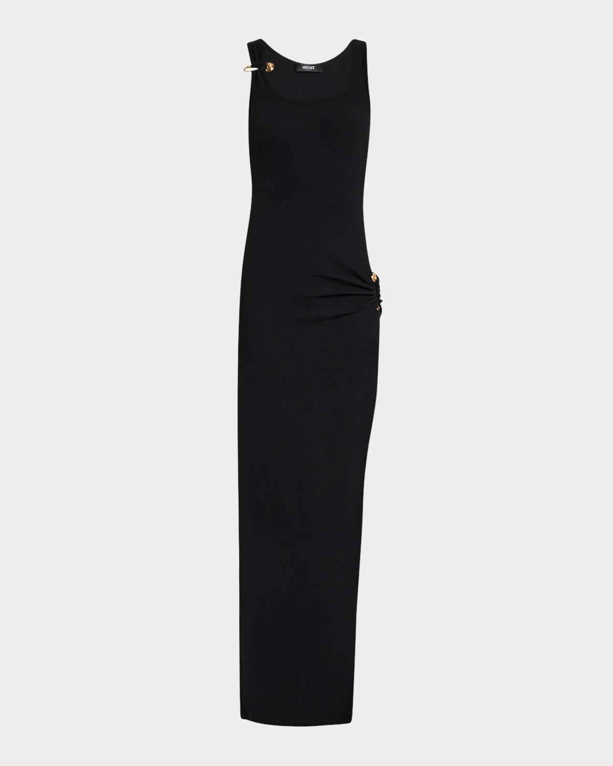 dress versace logo cotton stretch rib