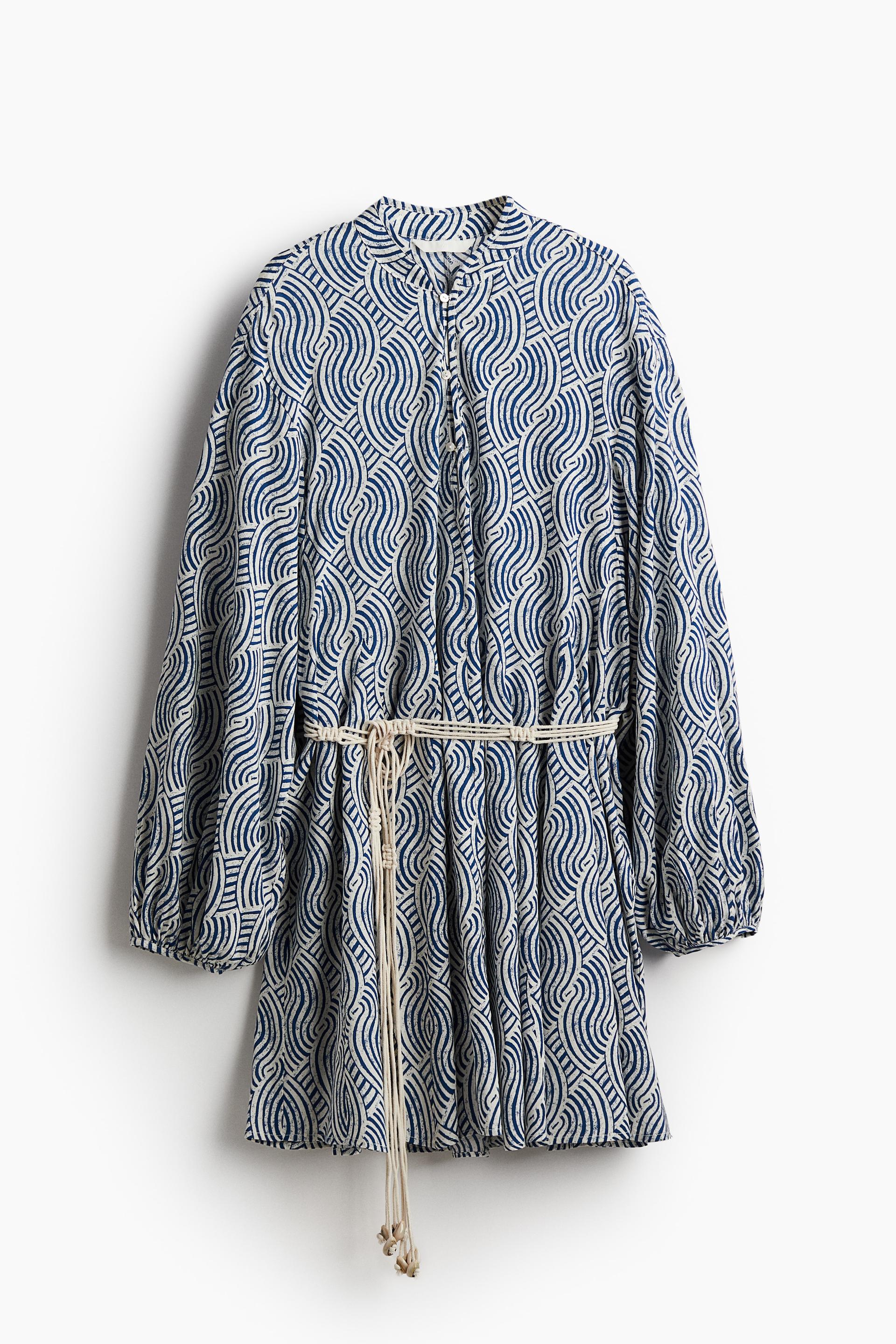 dress with macramé belt