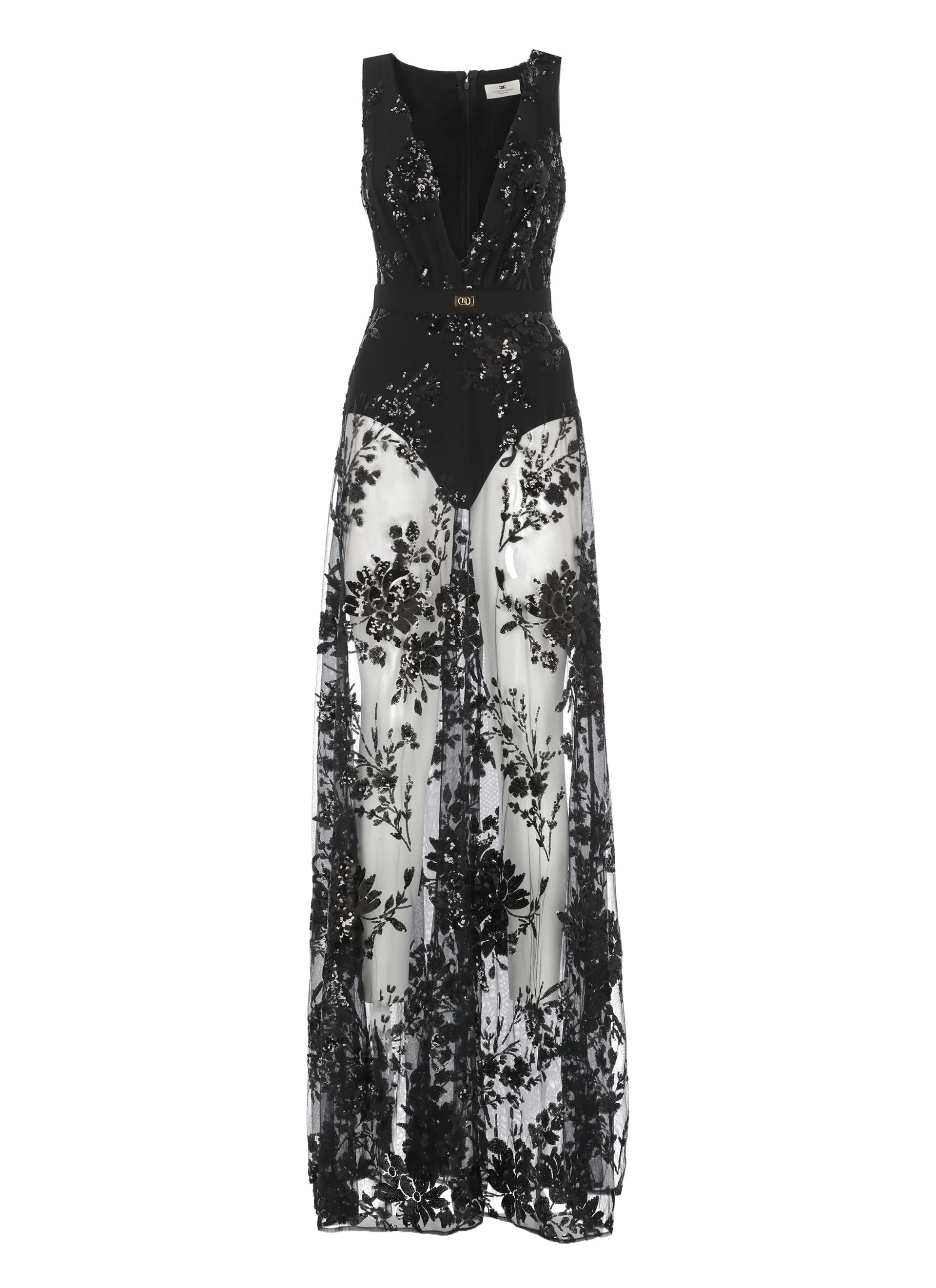 dress with paillettes