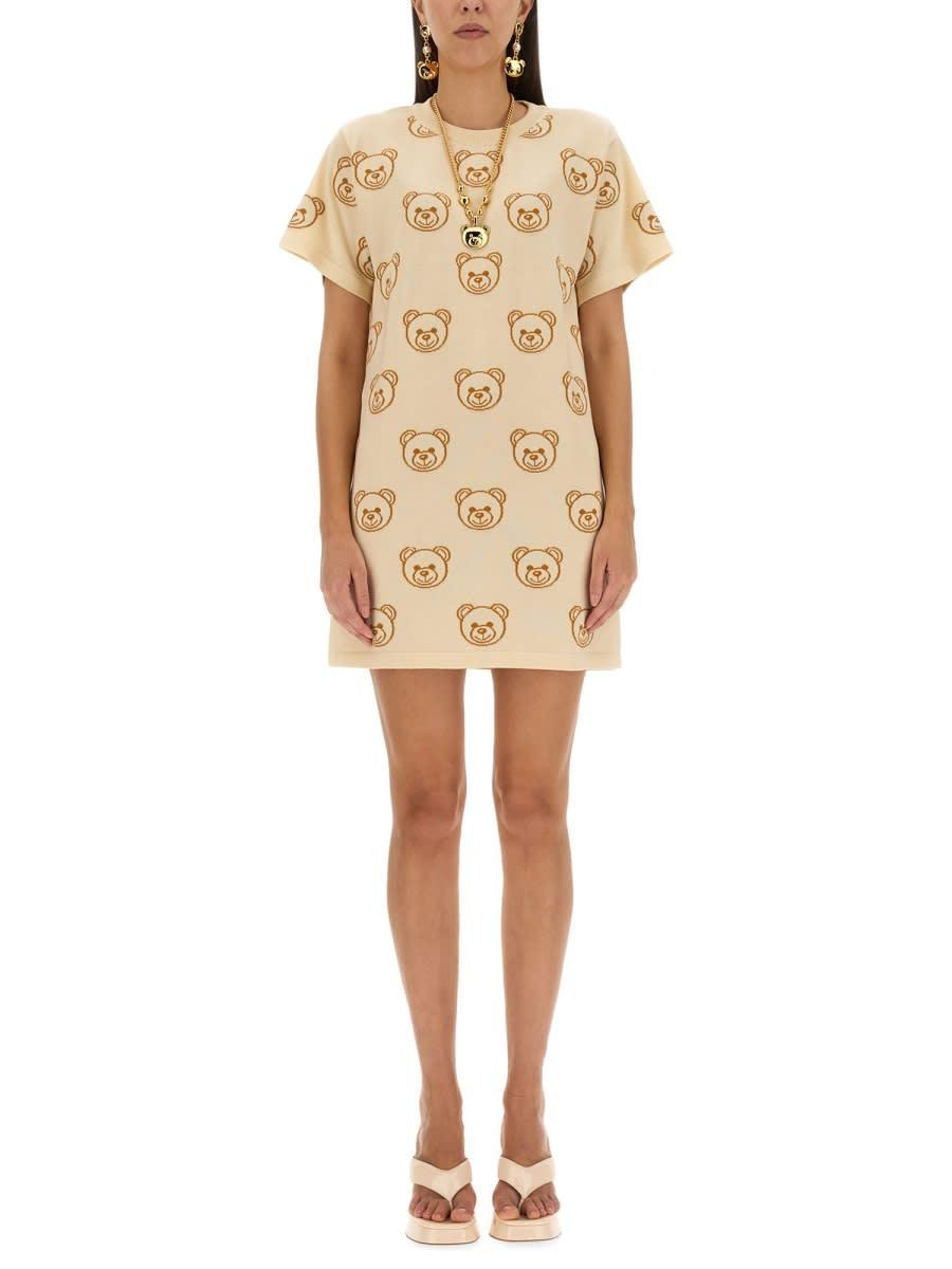 dress with teddy bear embroidery